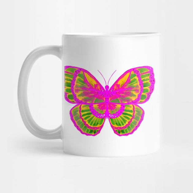 Pink and Green Butterfly by ZeichenbloQ